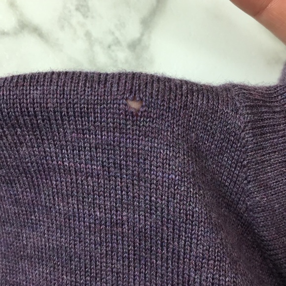 Pendleton Purple Heather Embroidered Sweater Womens Large 100% Merino Wool - Picture 13 of 14